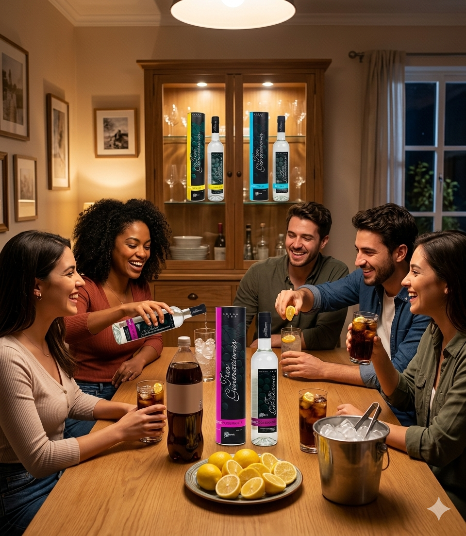 pisco con coca cola las 3 generaciones